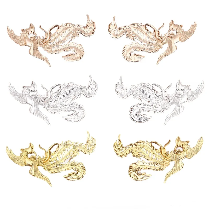 

BoYuTe (20 Pieces/Lot) 80*38mm Alloy Phoenix DIY Hair Jewelry Accessories Hand Made Materials