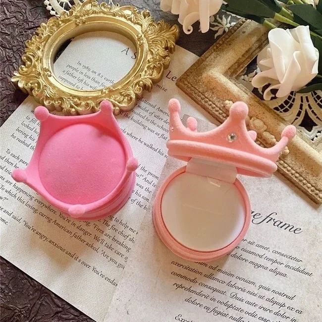 

Velvet Jewelry Box Organizer Cute Wedding Ring Box Crown Storage Case Earring Necklace Display Packaging Gift Accessories