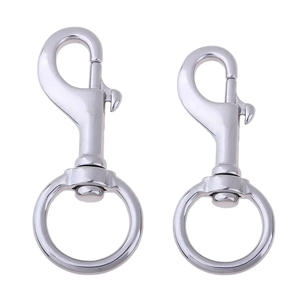 Stainless Steel Swivel Snap Hook 360 Degree Rotating Trigger Clip for Pet Chain Collar Leather Craft and Diving Gear