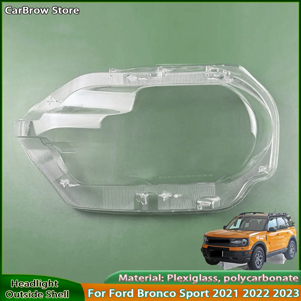 

Для Ford Bronco Sport 2021 2022 2023, крышка передней фары, прозрачный абажур, маски в виде корпуса лампы