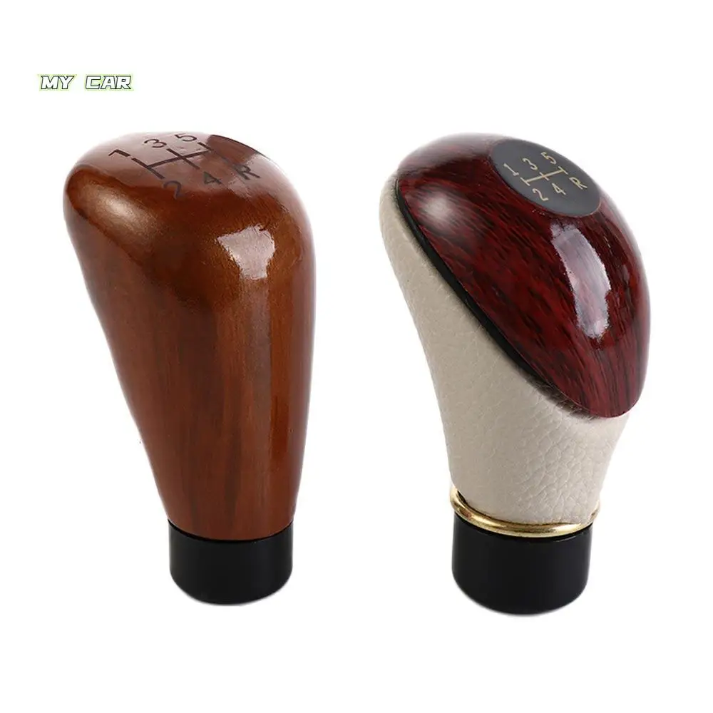 

Lever Imitation Peach Wood Gloss Auto Gear Shift Knob Shift Shifter 5-Speed Lever Car Shift Knob Manual Gear Stick Knob