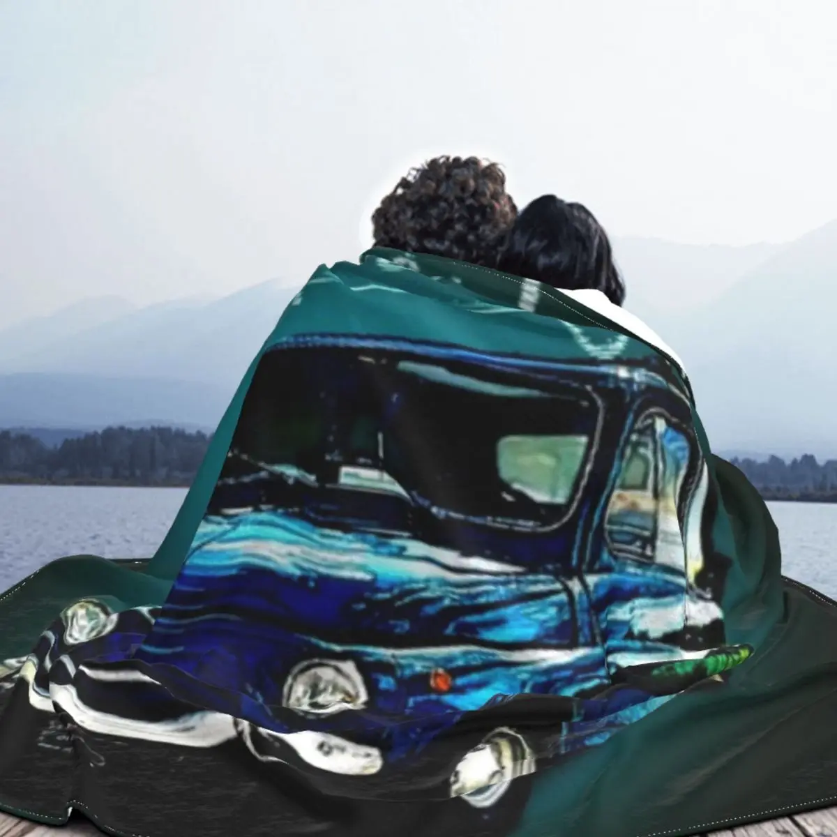 Fiat 500 Flannel Throw Blanket Fashion Car Warm Bedspread for Sofa Couch Blanket Adult Blanket Travel Lightweight Carry