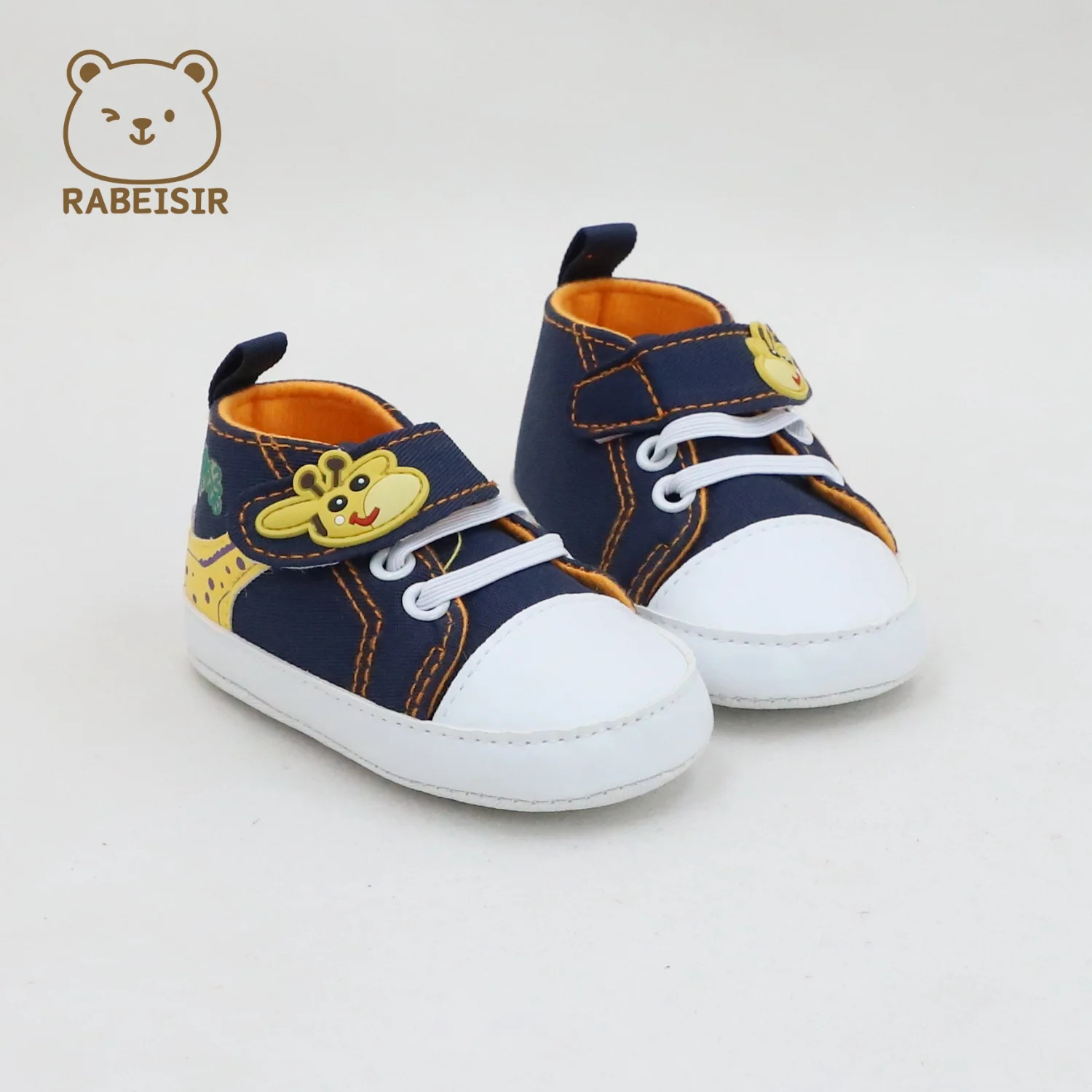 

Весенне-летняя парусиновая обувь для малышей 0–1 года, обувь для предварительной ходьбы, нескользящая, дышащая, милый мультяшный дизайн