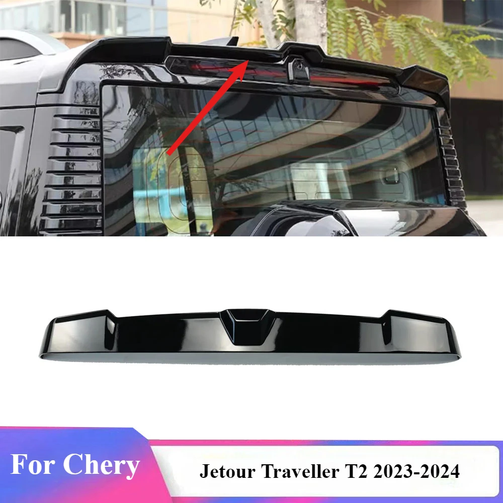 For Chery Jetour Traveller T2 2023-2024 Car Roof Spoiler Tail Wing Sports Style Splitter Modified Exterior Glossy Black