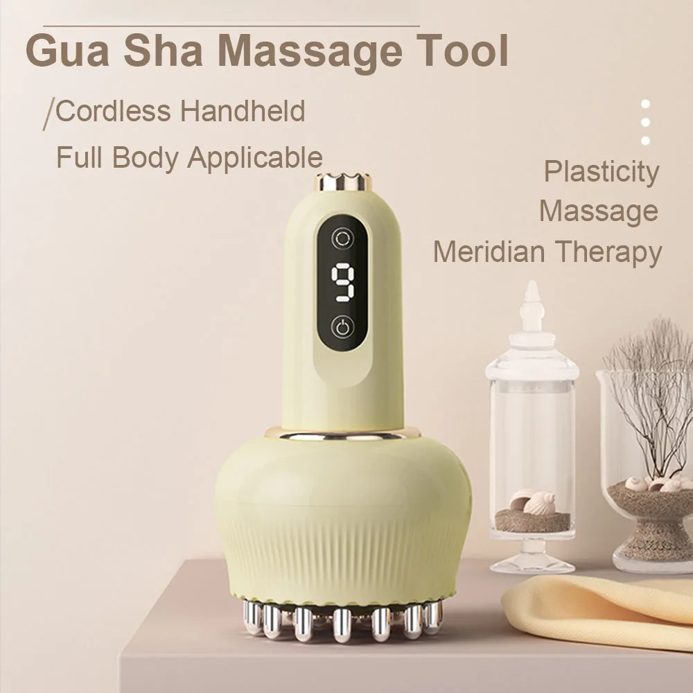 Electric rechargeable scraper household scraping massager dredge meridian brush massage handheld tool scraping instrument