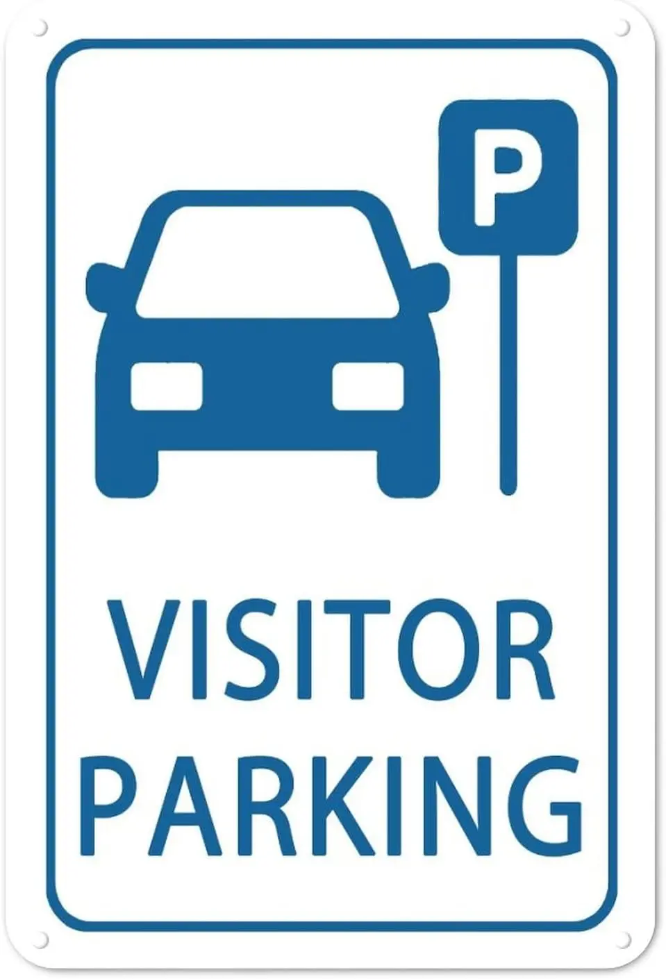 Visitor Parking Tin Sign Caution Metal Tin Sign 12x8in Windproof Fade Resistant Wall Art Decor for Home Decor House Office Garag