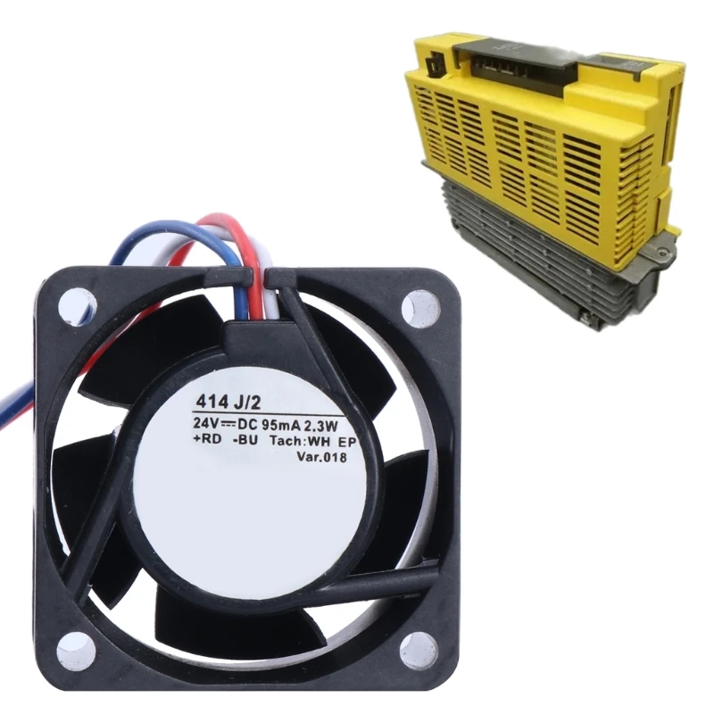 New CPU Coolers 414J/2 with a Complete set of Brackete, 24V 95mA 2.3W 3Pin 4x4x2.5 for Inverters Fan CPU Cooler Fan Inverter Fan