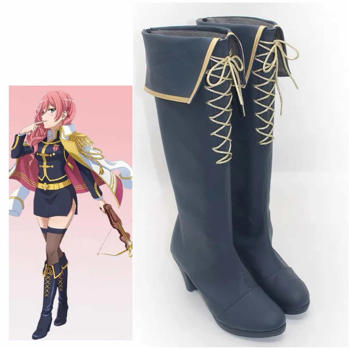 Revue Starlight Tsuruhime Yachiyo Cosplay Shoes Halloween Stage Performance PU Leather Shoes Role Play Comic-con Party