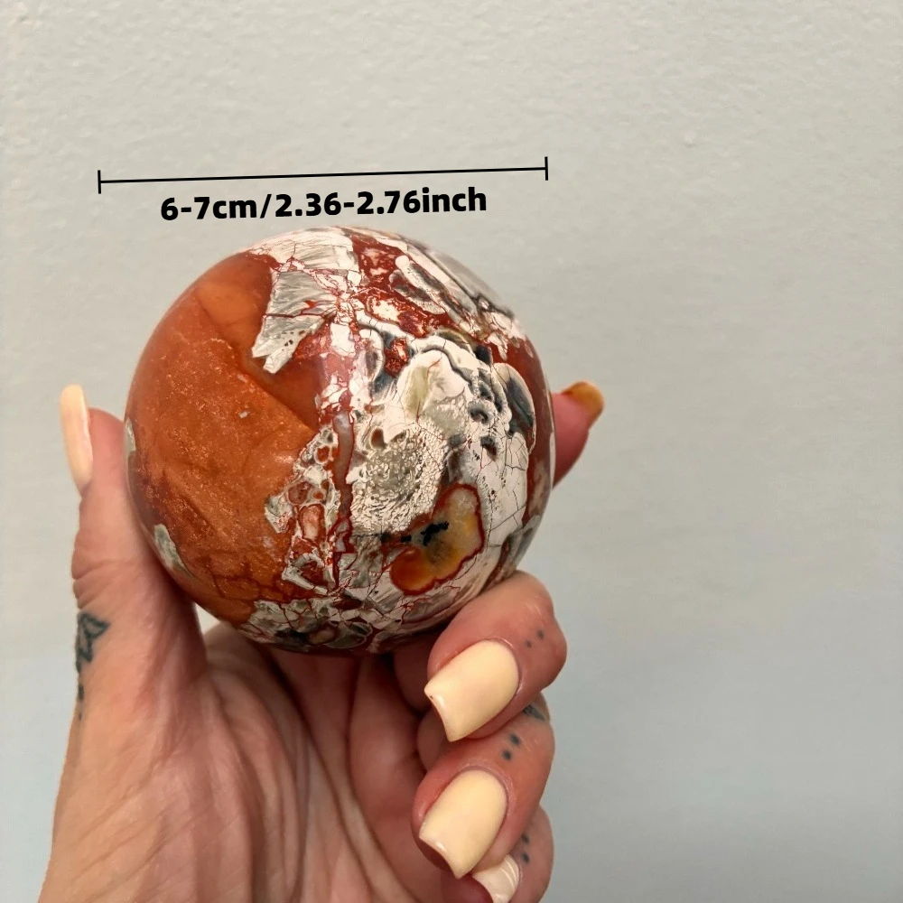Natural Money Agate Sphere for Home Decor Perfect Holiday Gift Accessories Suitable for Relatives