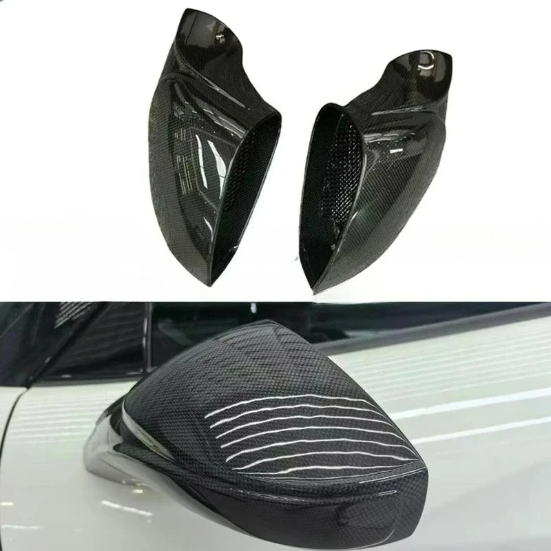 

ForFerrari F8's OEM dry carbon fiber style rearview mirror housing is upgraded.