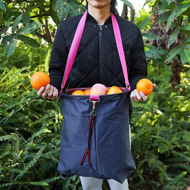 Large Harvest Fruit Picking Bag Garden Apron Gathering Bag Storage for Outdoor Orchards Farm Garden Your Arm and Hand