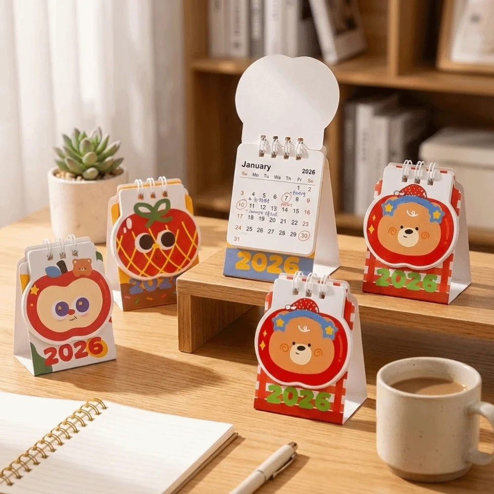 

Мини-настольный бумажный календарь в китайском стиле, многофункциональный ежегодный планировщик, органайзер для домашнего декора, блокнот-ежедневник