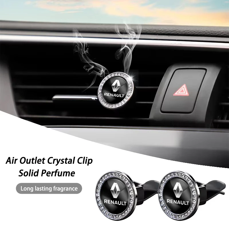 Renault – désodorisant de voiture, parfum solide, Clip de ventilation pour climatiseur, pour Captur Logan Clio Koleos Megane Duster Sandero Scenic Kadjar