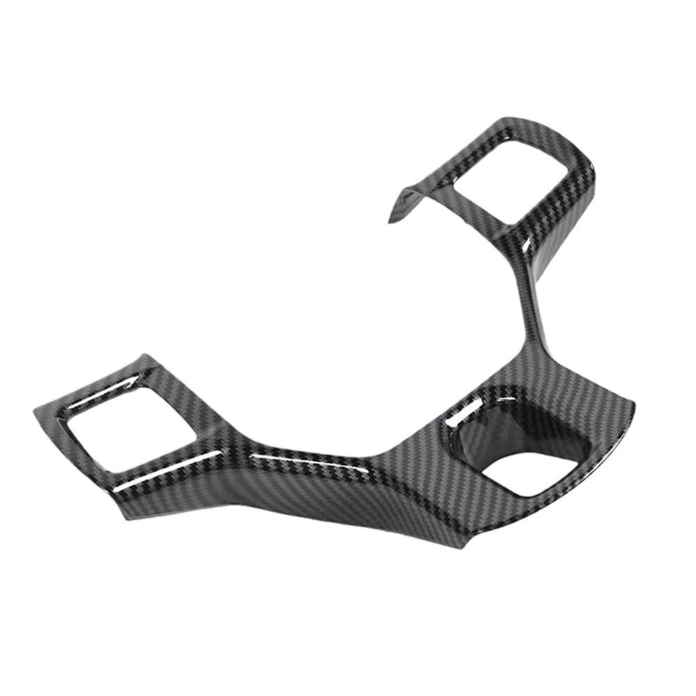 Carbon Fiber Style Steering Wheel Interior Cover Trim Frame Interior Decoration Sticker For Dodge Ram 1500 2500 3500 2011-2018
