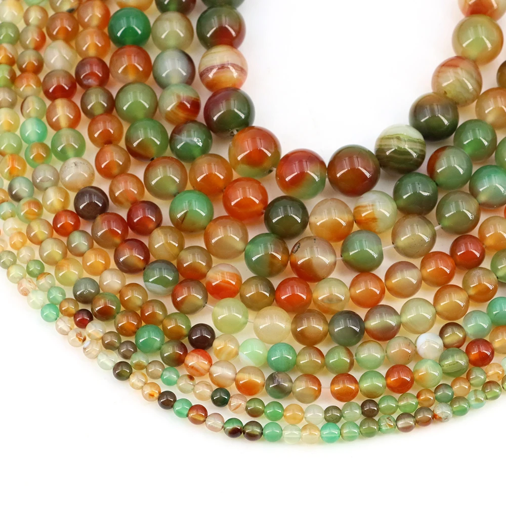 Natural Color Peacock Agates Round Loose Spacer Beads for Jewelry Making DIY Bracelet Necklace Crafts Accessories 4 6 8 10MM - view 5
