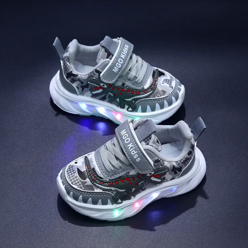 LED Kinder Niedliche Cartoon-Sneaker für Jungen, Lässige Kinderschuhe, Mädchen Atmungsaktive Mesh-Leuchtschuhe, Beleuchtete Babyschuhe – Detail 7