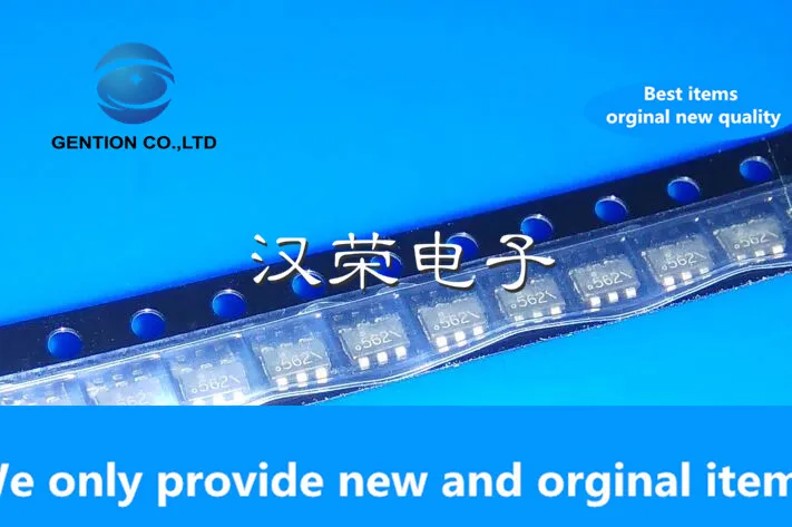 10PCS 100% New original FDC5612 [MOSFET N-CH 60V 4.3A SSOT-6] silk screen 562