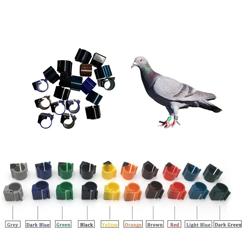 125Khz EM4305 read/write chip pigeon race club foot ring 9mm strong RFID leg tags for dove chicken parrot poultry management