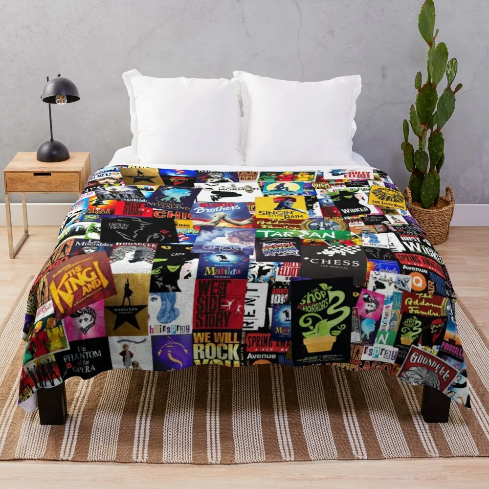 Musicals Collage IV Original Throw Blanket Loose Blanket Blankets For Sofas Flannel Blanket