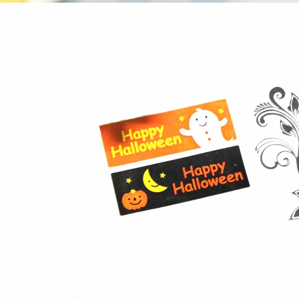 

48 Pcs PVC Adhesive Seal Stickers Decorative Halloween Favors Ghost Themed Party Supplies School Event Food Packaging