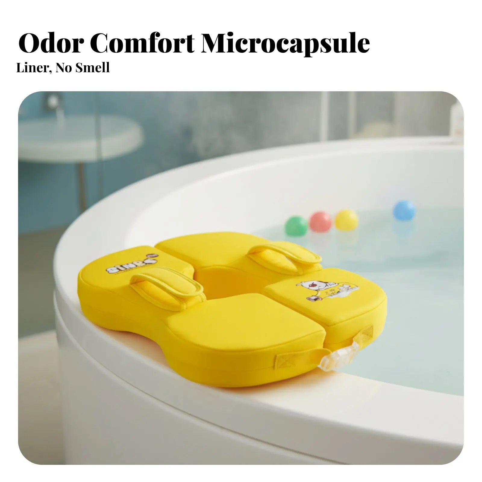 ห่วงยางสำหรับเด็กทารก, รองรับใต้วงแขน, ไม่ต้องเติมลม, ลายการ์ตูน, แข็งแรงทนทาน, อุปกรณ์ว่ายน้ำ