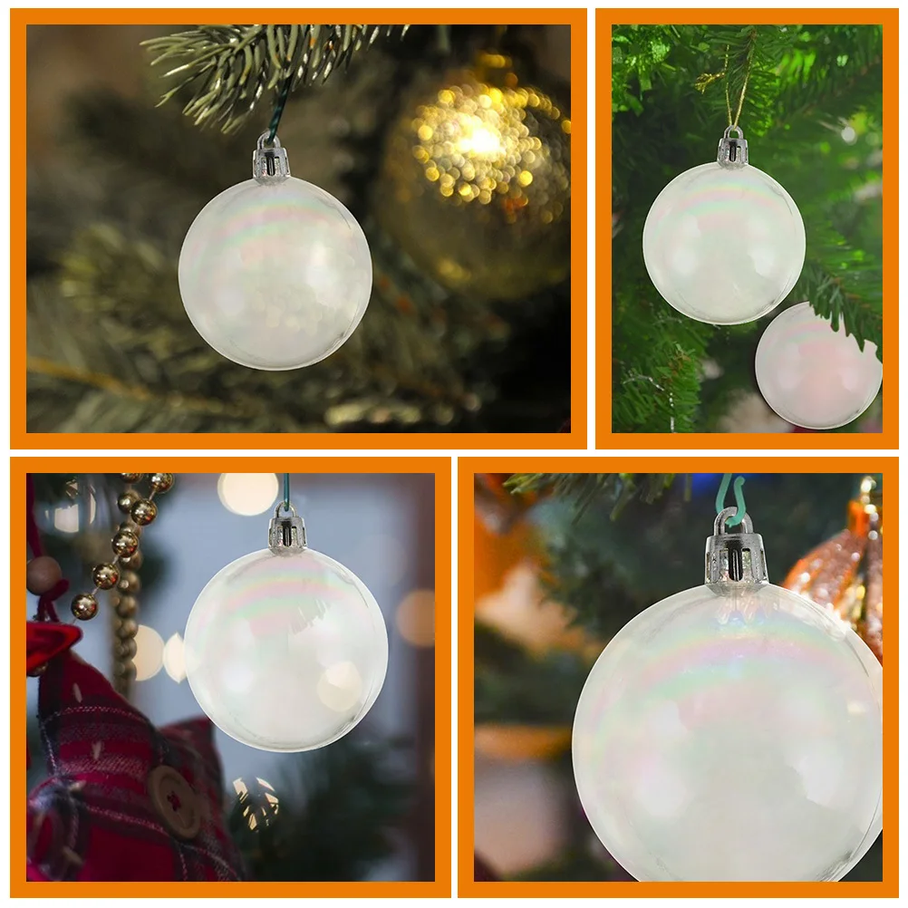 

40 Pcs Christmas Ball Decoration Large DIY Indoor Decorations Ornaments for Tree Plastic Prom