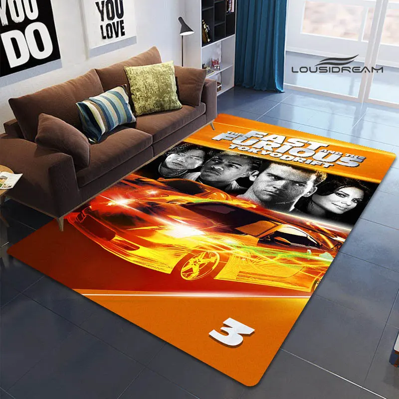 Fast & Furious printed carpet living room bedroom beautiful carpet non-slip doormat photography props birthday gift