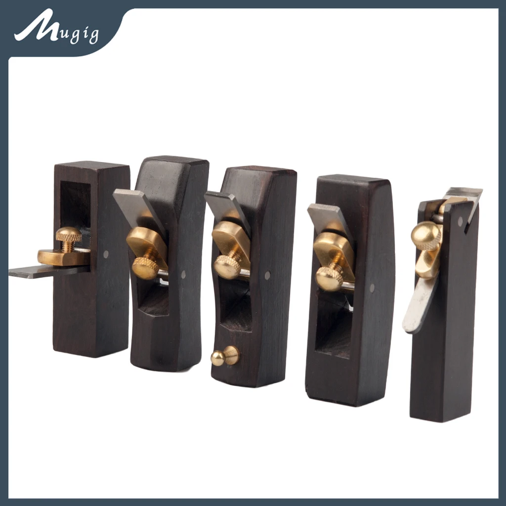 Mugig 5PCS Sandal Wood Violin Plane Cutter Woodworking Plane Cutter Tool For Violin Viola Cello Violin Making Repair Accessories