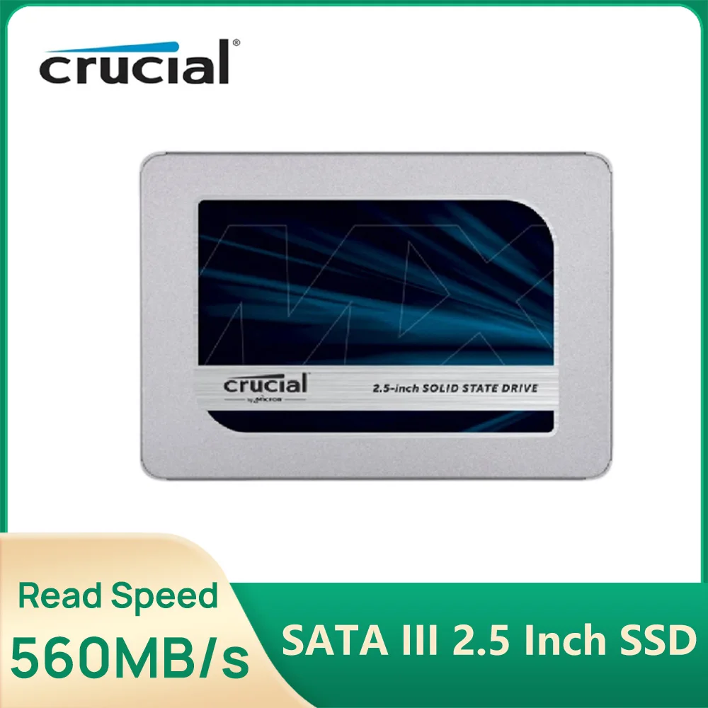 Crucial MX500 SSD 500GB 1TB 2TB 4TB Drive 560MB/S SATA3 2.5 Inch Internal Solid State Drive for Laptop Desktop Computer