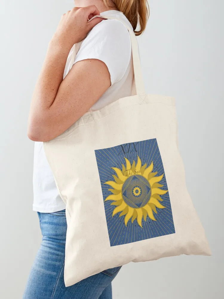 

The Sun Tarot Tote Bag Handbags foldable reusable bag reusable grocery bags tote bags men