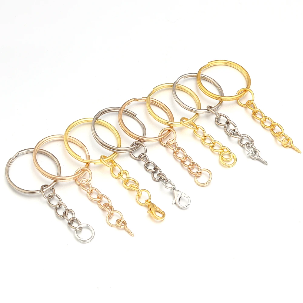10 teile/los Eisen Schlüssel Ringe Blank Schlüsselring Split Ring Keyfob Schlüssel Halter Ringe DIY Erkenntnisse, Der Schlüsselbund Zubehör – Detail 5