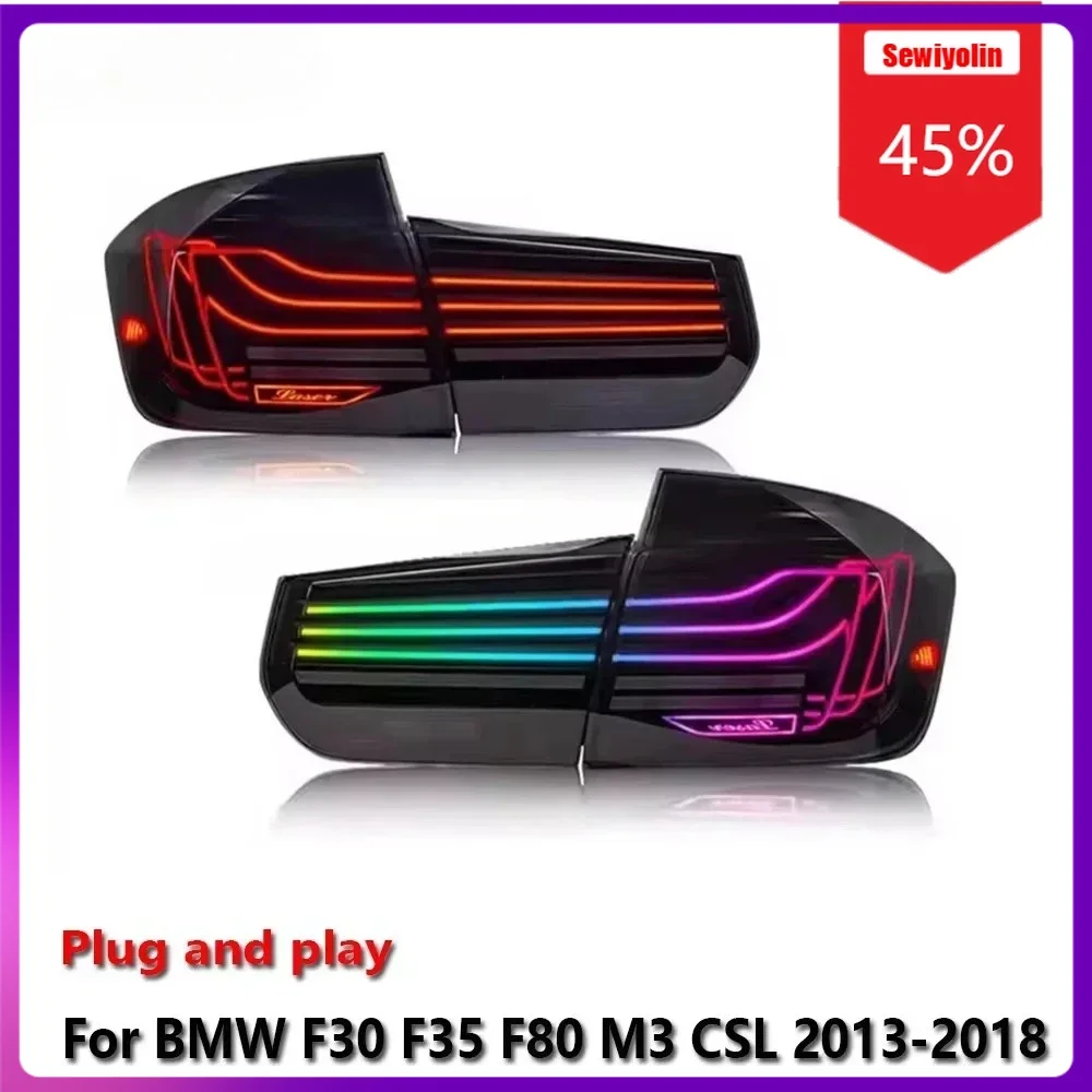 

Sewiyolin Car LED Lamp Tail Light Assemblies For BMW F30 F35 F80 M3 CSL 2013-2018 Auto Rear Fog DRL Brake Turn Signal Lamp Plug