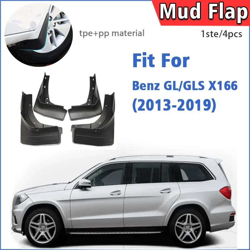

For Benz GL Class GLS X166 GL350 GL400 GL450 2013-2019 Mudflaps Fender Mud Flap Guards Splash Mudguard Car Accessories 4pcs