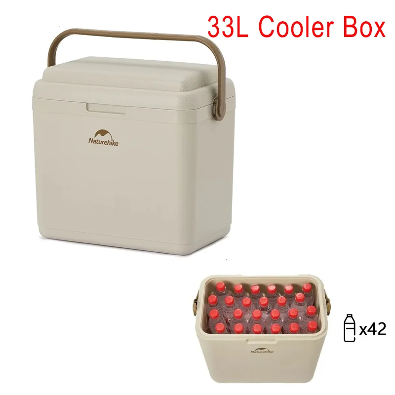 Охлаждающий контейнер на 33 л, 24 часа, охлаждающий антимикробный автомобильный холодильник, портативный охлаждающий контейнер для пикника, уличный контейнер для рыбалки, кемпинга, льда