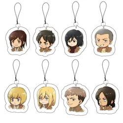 Anime Attack on titan Manga Keychain Mobile Phone Chain Acrylic Attack on titan Key Ring Pendant Accessories Jewelry Fans Gifts