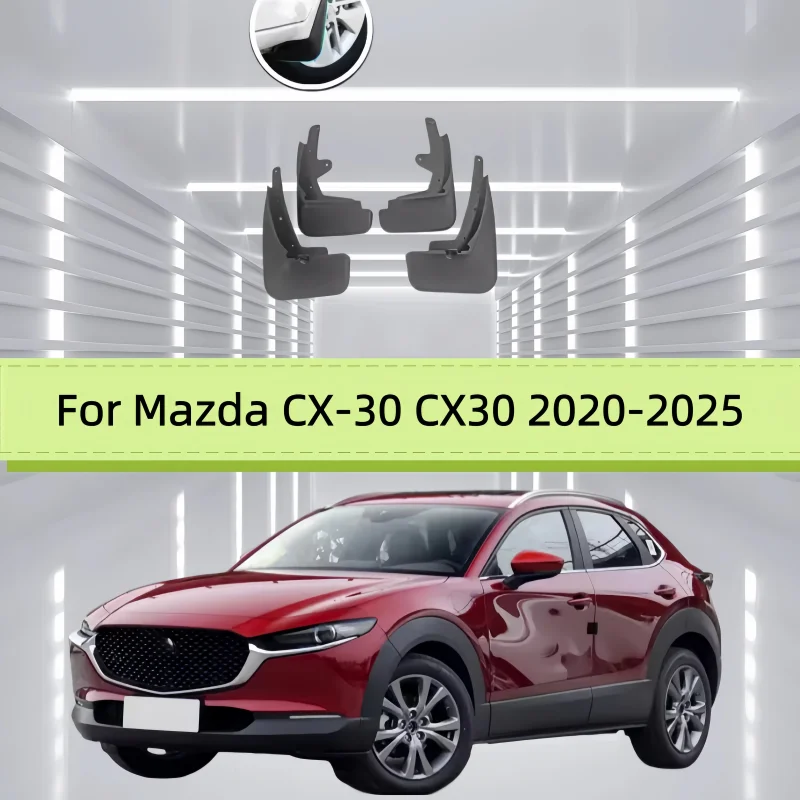 For Mazda CX-30 CX30 2020 2021 2022 2023 2024 2025 Mud Flap Guards Splash Mudguard Fender Mudflaps Car Accessories 4pcs