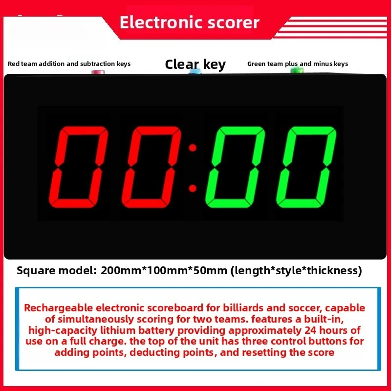 200 * 100Mm Electronic Scorer, Billiard Scorer, Table Tennis Scorer, Billiard Scorer