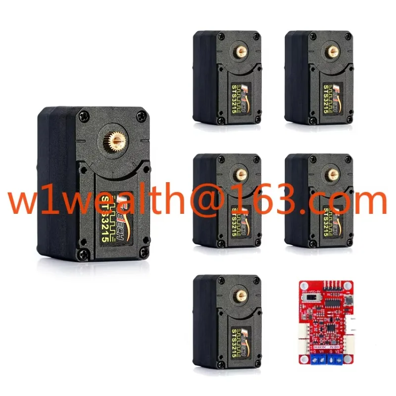 

6PCS 7.4V STS3215 Servos for SO-ARM100 Robotic Arm 20kgcm High Torque Intelligent Bus Servo TTL for Programming with FE-URT-1