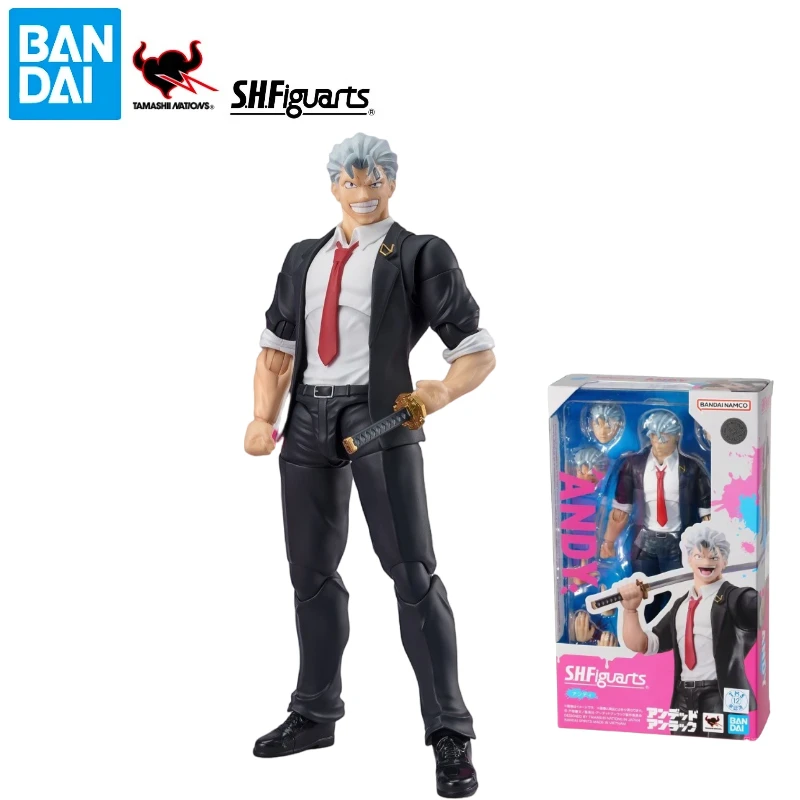 Em estoque novo bandai genuíno shf série abrangente andy-figura móvel anime boneca modelo presente