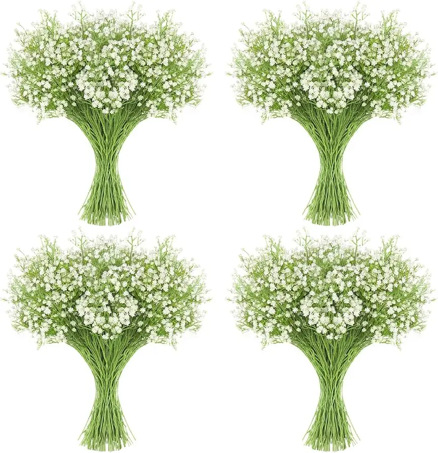 

Babys Breath Artificial Flowers, 60 Pcs Fake Flowers Gypsophila Bouquet Fall Flowers Artificial for Decoration, Real Touch Silk