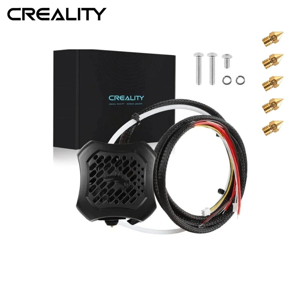 공식 Creality 오리지널 Ender 3 V2 완전 조립 핫엔드 키트, 모든 조립 깍지 키트, 듀얼 팬 및 V2 용 ABS 쉘 포함 