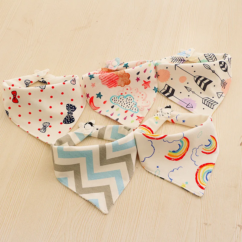 Bavoirs en coton 100% biologique pour bébés, serviette triangulaire, Bandana absorbant doux pour garçons et filles, 1 pièce