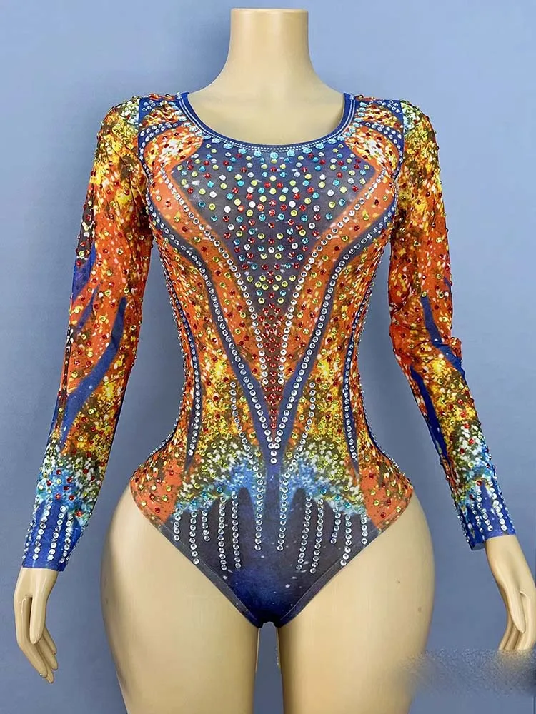 高品質カラー箔押しセクシー弾性ジャンプスーツ2025新作ファッションカスタムレディース服