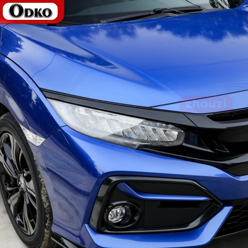 

Для Honda Civic 10-го поколения 2016-2021 автомобильные фары защитная пленка оттенок дымчатый черный прозрачный светильник самовосстанавливающаяся наклейка из ТПУ 2 шт.