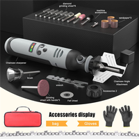 B03C-2X Cordless Chainsaw Sharpener, Electric Handheld Chainsaw Sharpening Kit, High Speed Chainsaw Sharpening Tool