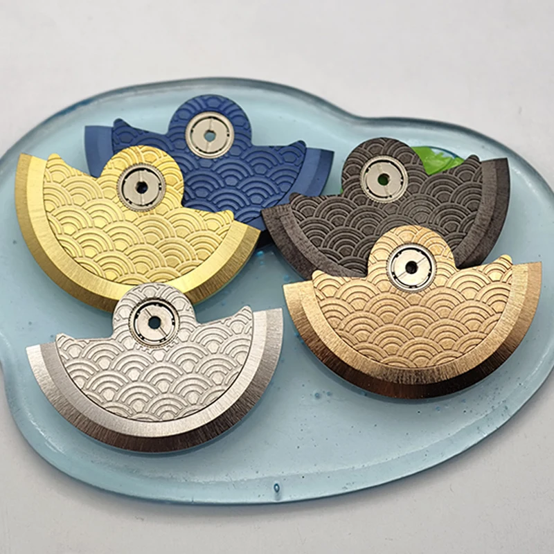NH35 Wavy Pattern Automatic Hammer Rotor Fit 4R 6R 7S NH34 NH36 NH38 NH70 Movement Pendulum Weight Mechanical Watch Parts Refit