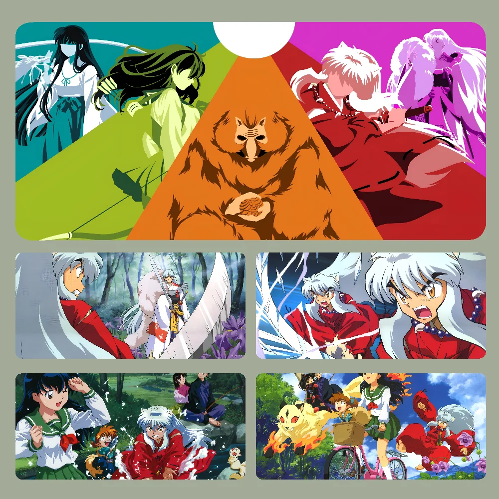 

I-Inuyasha Mousepad Large Computer Gaming Accessories MousePads Desk Mats Anti-slip Laptop Soft Mouse Pad