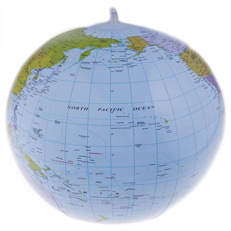 40 Cm Inflatable World Globe Teach Education Geography Map Toy Kid Beach Ball Geography Toy Nice Educational Toys for Students