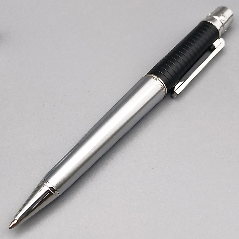 قلم حبر جاف فاخر على شكل كرة دوارة باللون الأزرق مع كتابة الأرقام التسلسلية والقرطاسية الناعمة