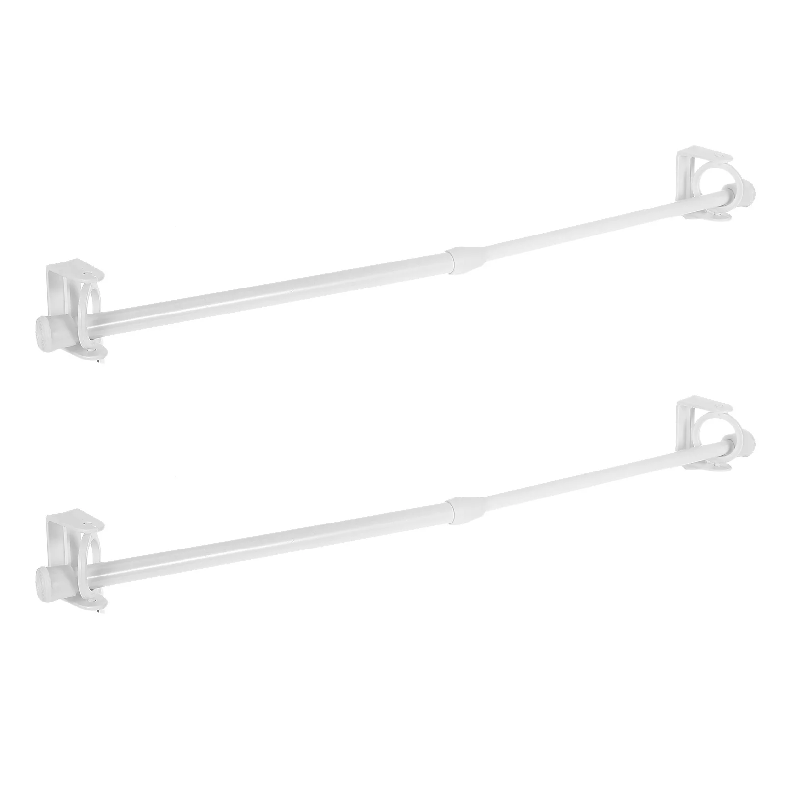 

2Pcs Extendable Towel Rod Adjustable Length No Drill Bathroom Rack Wall Mounted Space Saving Organizer Single Rod Towel Rack